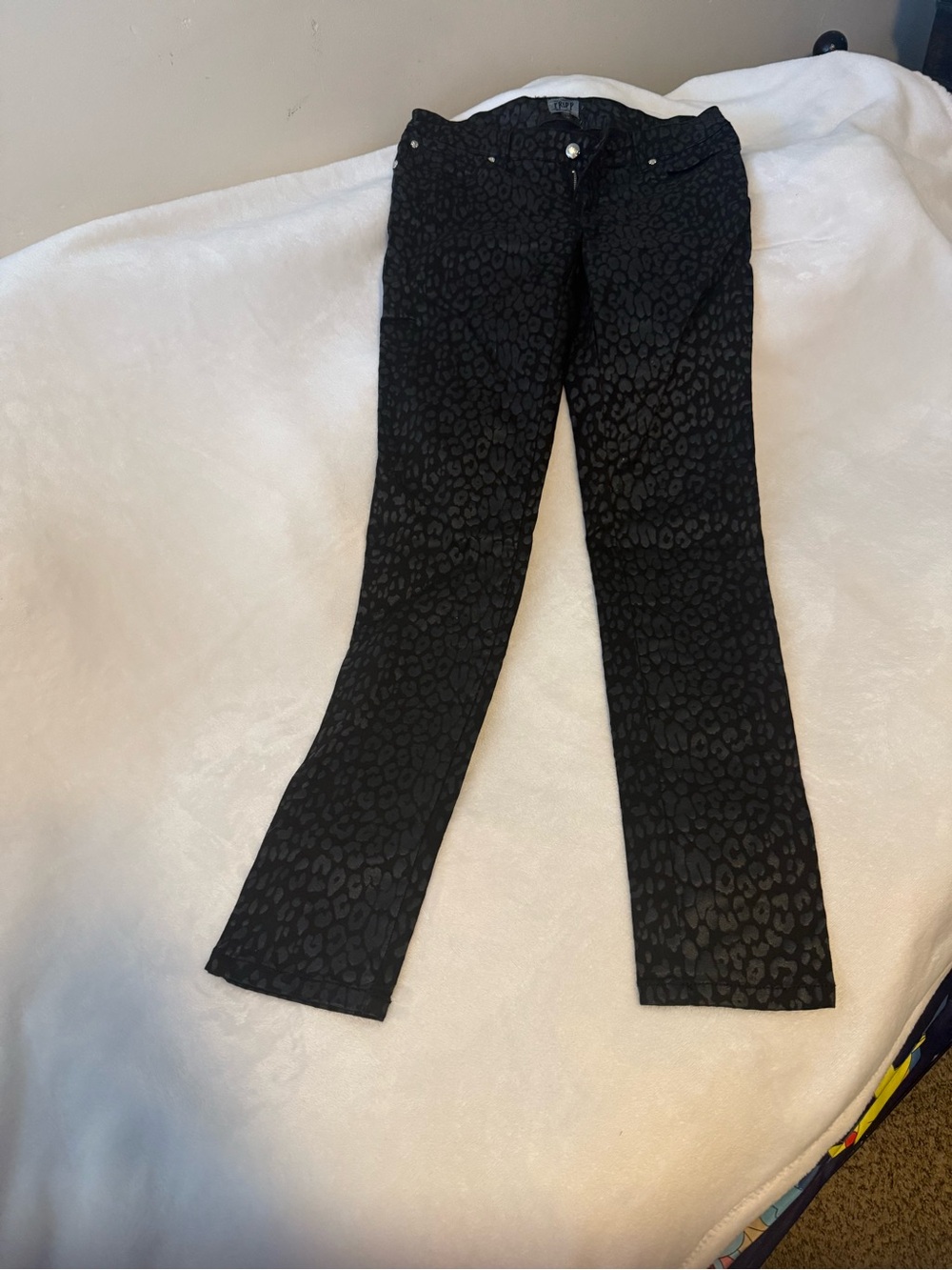 Tripp NYC Black Tonal Leopard Print Pants